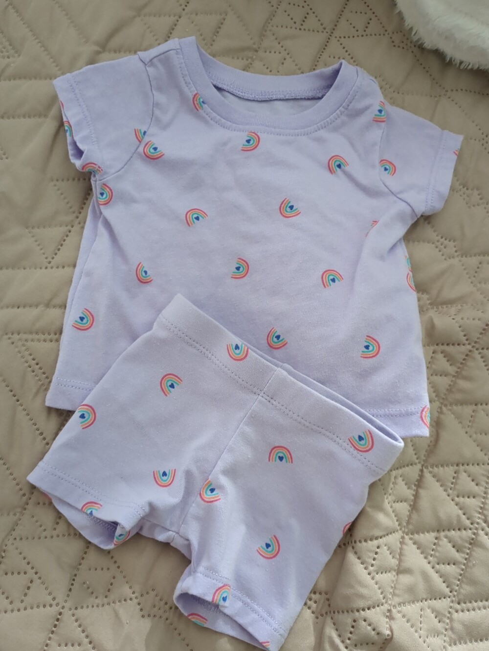 **3/$10** Wonder Nation Girls Short Set Size 0-3M